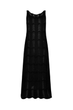 Чёрное трикотажное платье