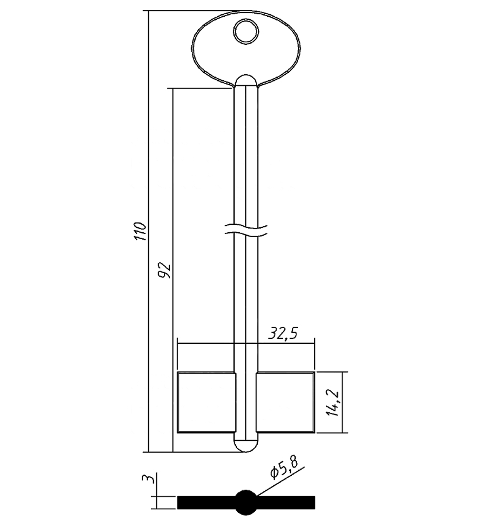 ТУЛА-05 (110/92x14.2х32.5х3.0)(5.8) ТУЛА РФ TLU5D 15404