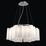 SL116.503.06 Люстра подвесная ST-Luce Серебристый/Белый E27 6*60W ONDE