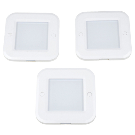 ULM-F41-6W-4200K-DIM SENSOR IP20 WHITE Светильник светодиодный накладной. ультратонкий с бесконтактным выключателем. набор из 3-х шт. Квадратный. 85х85х6.5мм. 255Lm. Белый. ТМ Uniel