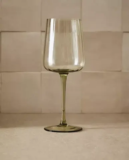 ZARA HOME БОКАЛ С РЕЛЬЕФНЫМ ДИЗАЙНОМ, ЗЕЛЕНЫЙ