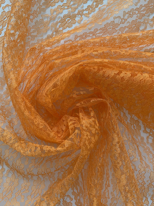Гипюр капрон оранж