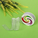 Лента для декорирования «Сияние» 1.5 см, 5 м, Белый (капрон)