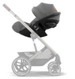 Коляска 3 в 1 Cybex Priam IV Rosegold и автокресло Cloud G i-Size Lava Grey Leaf Green