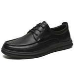 Mulinsen Cow Split Leather Casual Leather Shoes Men"s Black