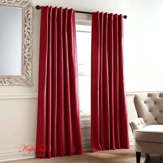 Шторы бархат Royal (вишнёвый)