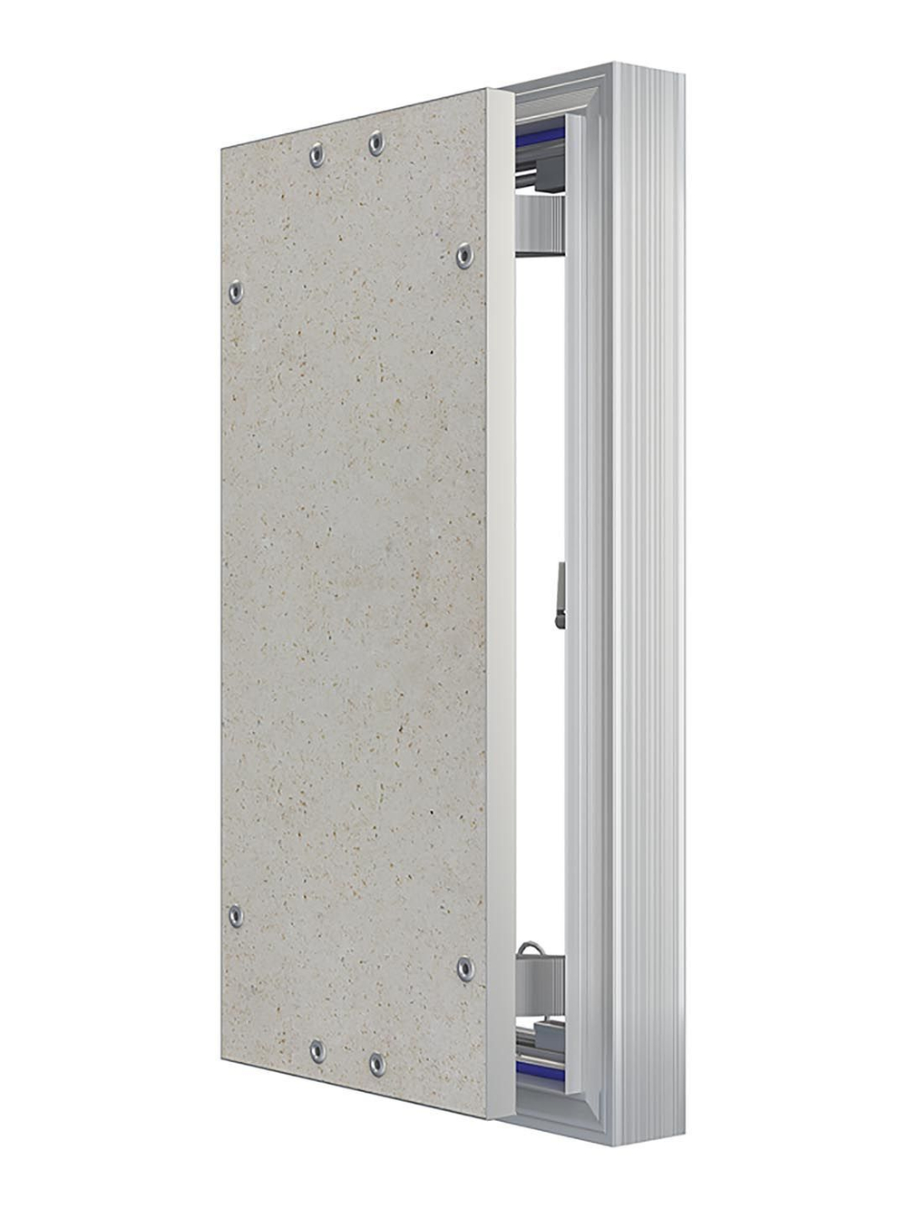 Люк ревизионный D Ceramo Optimum 200х400 скрыт.монтаж петля алюминий EVECS