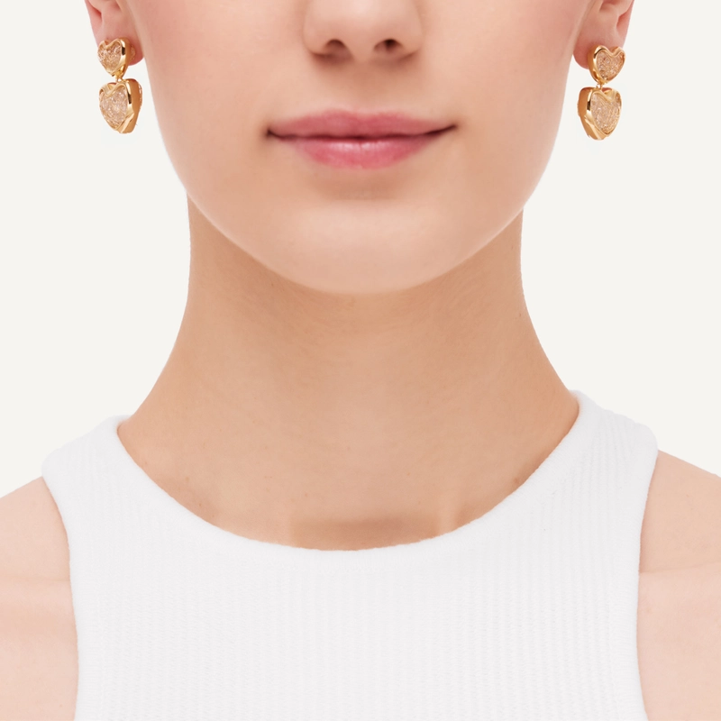 Серьги Яркое Сердце – Золото