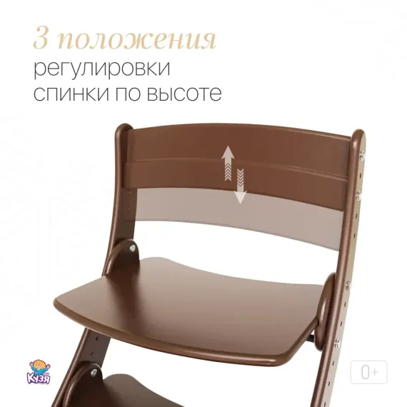 Растущий стул "ПАВЛИН"+, коричневый\венге (Фабрика Друг Кузя) - фото: 6 Растущий стул "ПАВЛИН"+, коричневый\венге - фото: 6