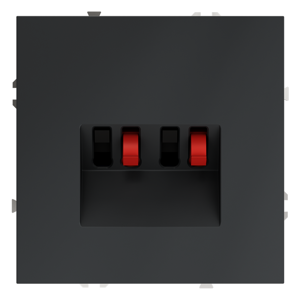 Розетка акустическая встраиваемая VOLTUM S70 4-местная, (графит)