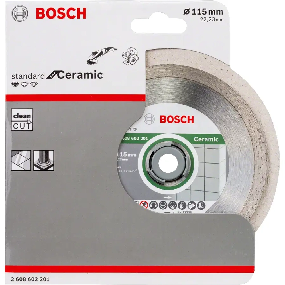 Алмазный отрезной круг по керамике Standard for Ceramic 115x22.23x1.6x7 мм BOSCH 2608602201