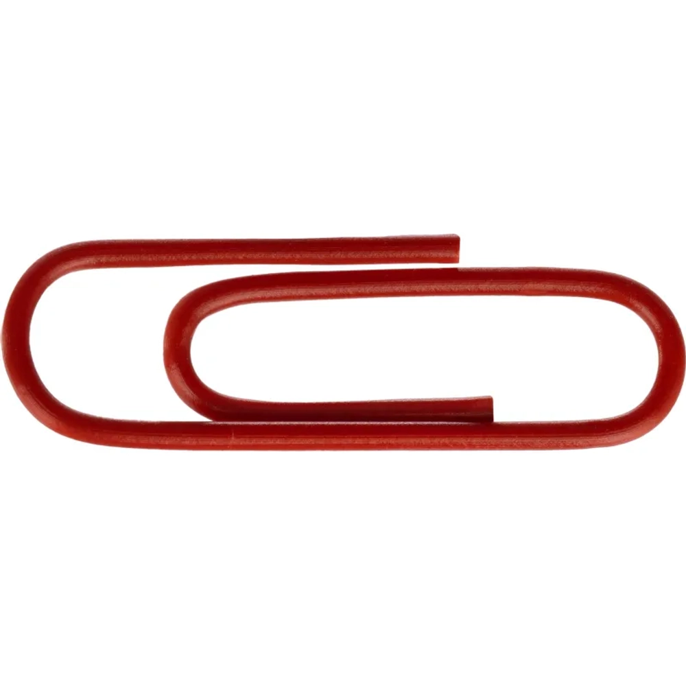 Скрепки канцелярские 28 мм Комус металлические с полимерным покрытием (100 штук в упаковке)