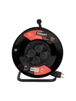 Силовой удлинитель Gigant на металлической катушке КГ 3x1,5 30 м 80077