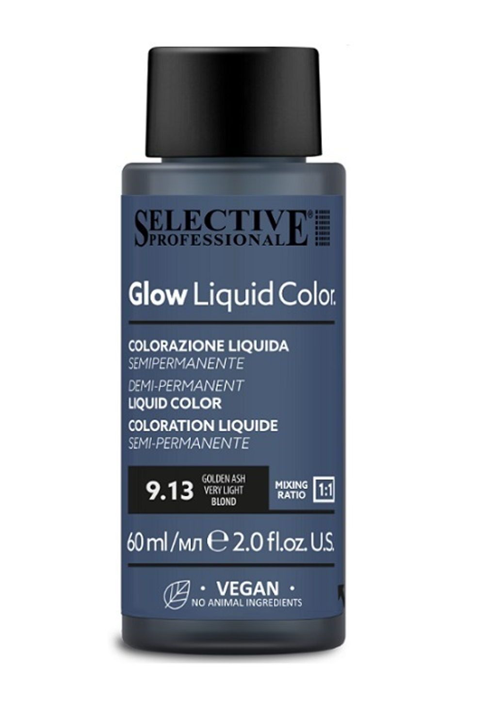 Glow Liquid Color Жидкий тонирующий краситель для волос "Glow Liquid Color", тон 9.13, 60 мл.