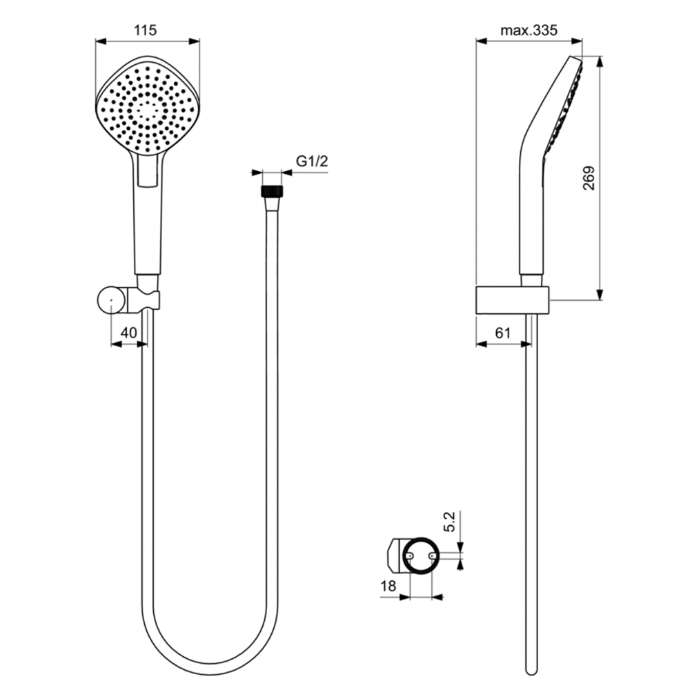 Комплект Ideal Standard IDEALRAIN EVO B2240AA для душа