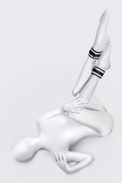 Поножи Anonymo, полиэстер, серебряные, 28,5 см