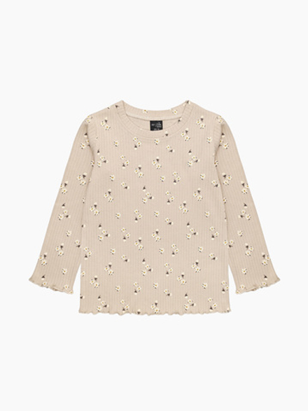 Лонгслив Mjölk Beige Flowers