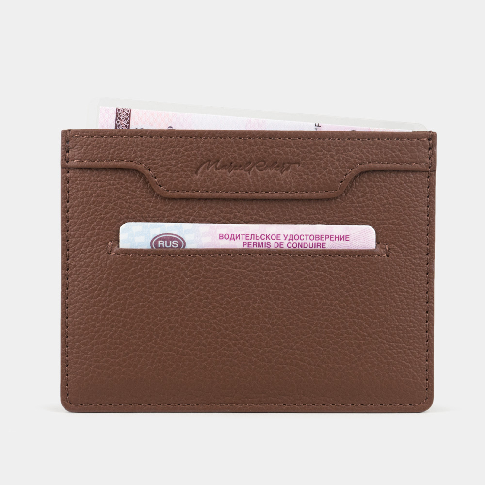 Обложка для автодокументов и паспорта Berlin из кожи теленка, цвета шоколад