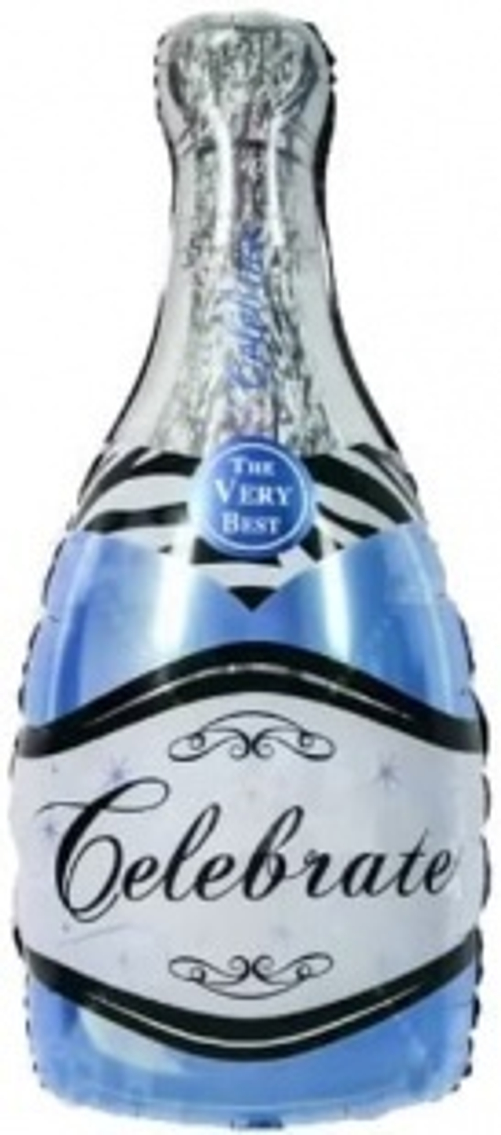 К Фигура Бутылка Шампанское Голубой 39''/99 см