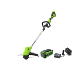 Триммер аккумуляторный Greenworks GD40LT, 40V, 38 см, с 1хАКБ 8 Ач и ЗУ (2112207UH)