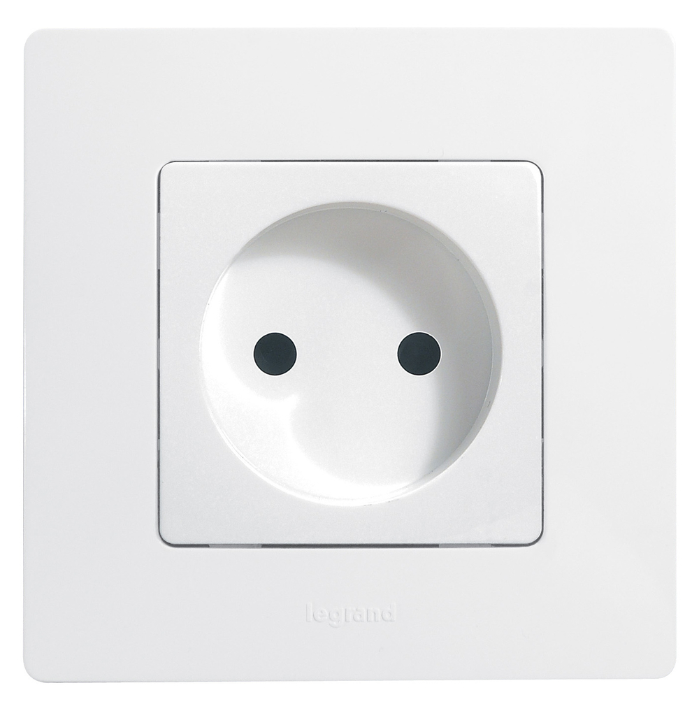 Розетка без заземления без шторок 16А 250В белый ETIKA Legrand