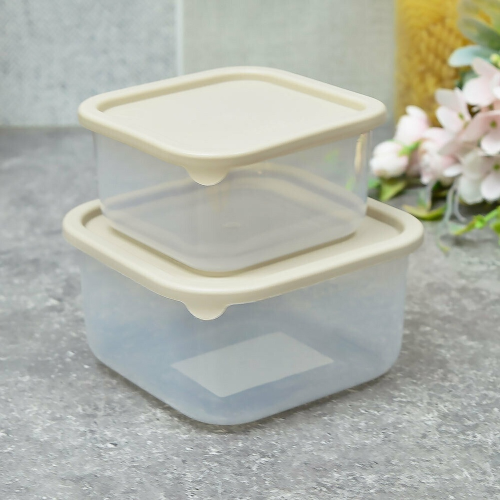 Набор контейнеров 2шт (0,4л, 0,8л) "Sugar&Spice Vanilla", латте