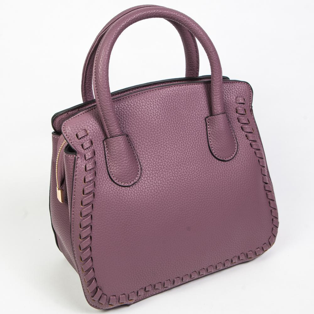 Стильная женская повседневная тёмно-фиолетовая сумочка из экокожи Dublecity 0098-7