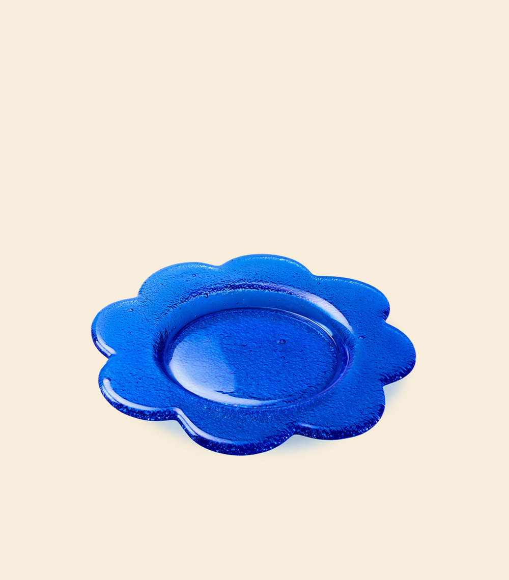 Тарелка — Flora 18, синяя | SOLID WATER