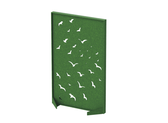 Перегородка с декором "Перелетные птицы" 120х40х160