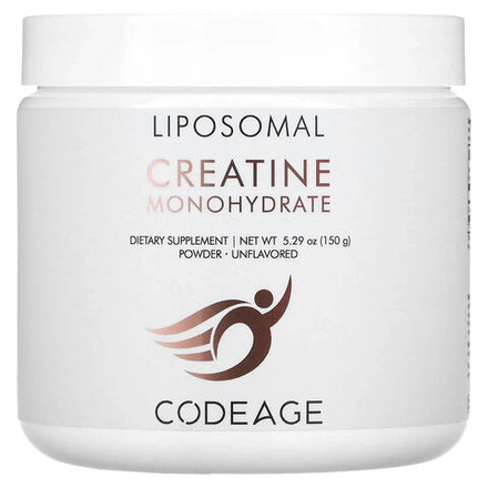 Codeage, Liposomal, порошок моногидрата креатина, без добавок, 151,5 г (5,34 унции)