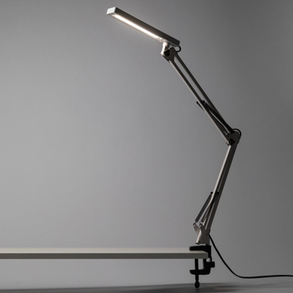 Настольный светильник ЭРА NLED-507-8W-W светодиодный на струбцине белый