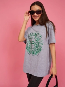 Футболка калифорния женская серая