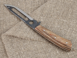 Рыбацкий нож "Акула", цельнометаллический, сталь 65Х13, рукоять бакелитовая фанера