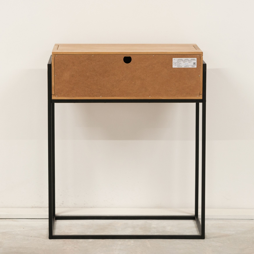 Туалетный столик 63х35х80, G+K, консоль, журнальный столик, консольный в стиле лофт, для маникюра, массив дикого дуба, Makosa