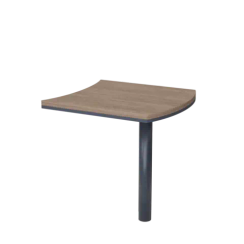 Брифинг-приставка на металлической опоре радиусная PREGO 800х700х760 П.БМ-8.7Р Дуб Крафт табачный/Антрацит