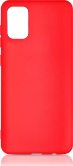 Силиконовый чехол с микрофиброй для Samsung Galaxy A02s red DF