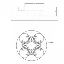 Люстра на штанге Escada BUTTERFLY 10272/8LED