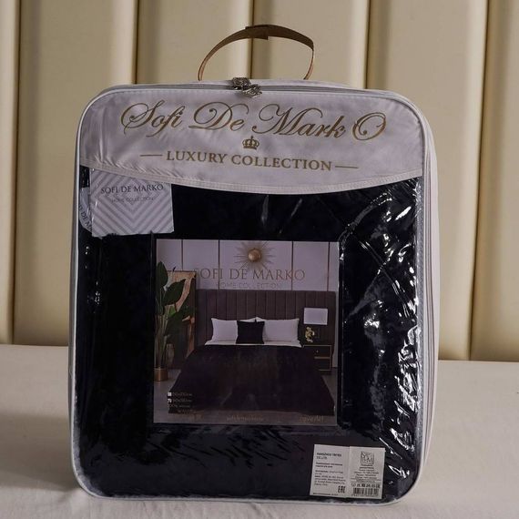 Теодор (черный) Покрывало 160х220