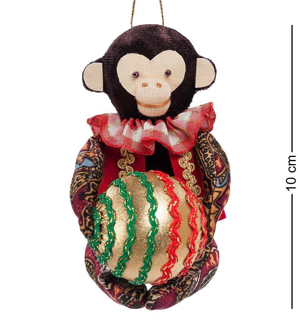 РусКукла RK-738/4 Кукла подвесная «Обезьяна с мячиком»