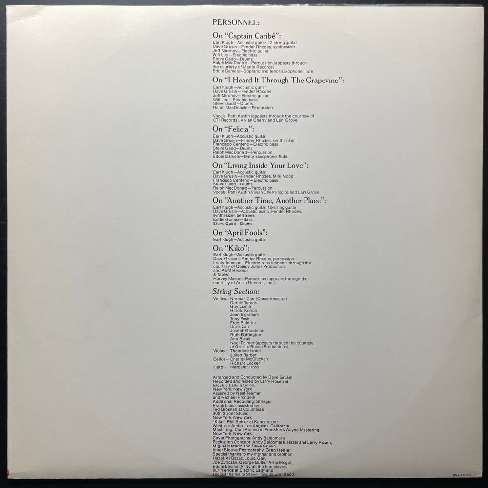 Earl Klugh ‎– Living Inside Your Love (США 1976г.)