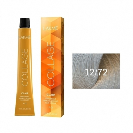 Lakme Collage Крем-краска для волос, 12/72 Сине-фиолетовый блонд, 60 мл