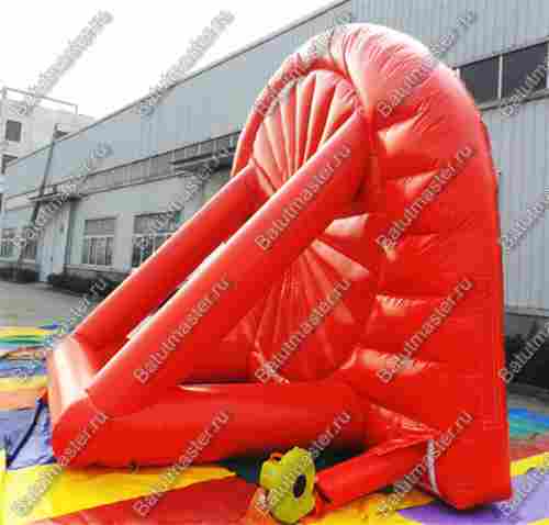 Надувной дартс «Оранжевое солнце» на подкачке, диаметр 4 м, размер 4×2,5×4 м