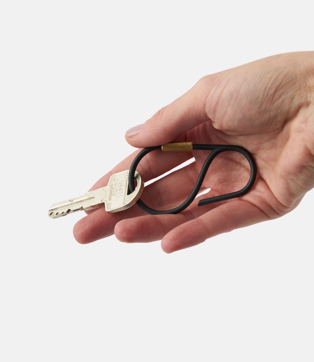 Craighill Offset Keyring Black Brass — ключница из стали