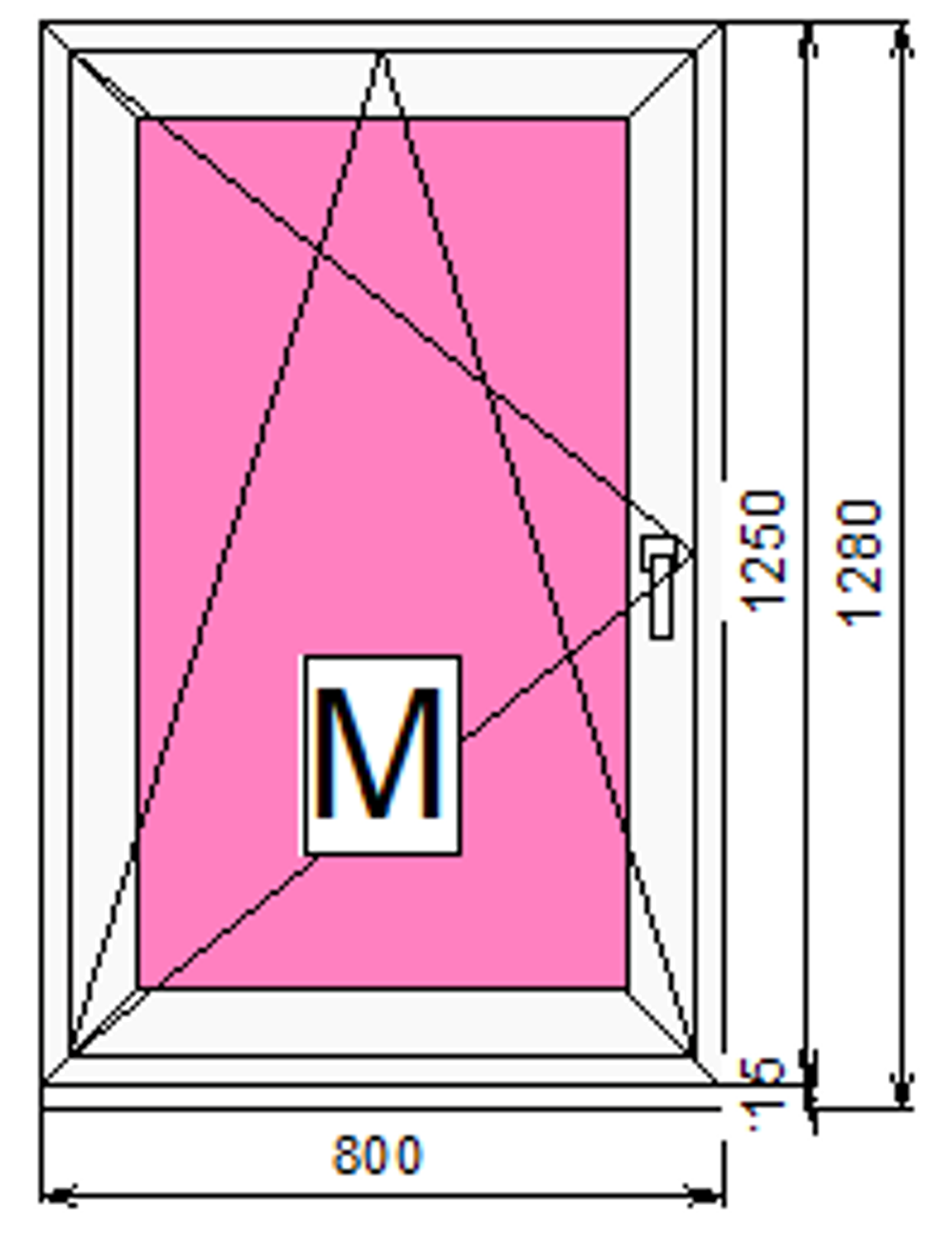 Пластиковое окно 1250 х 800 ТермА Эко + Москитная сетка