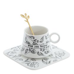 GAEM Кружка с блюдцем и ложкой, 170 мл, L13,5 W13,5 H7 см, 2в.