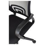 Кресло оператора Helmi HL-M95 (695) "Airy", спинка сетка черная/сиденье ткань TW черная, механизм качания