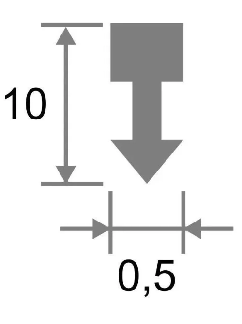 Фриз-вставка 5мм "DO-1" 2.7м Черный мат. анод. алюм.