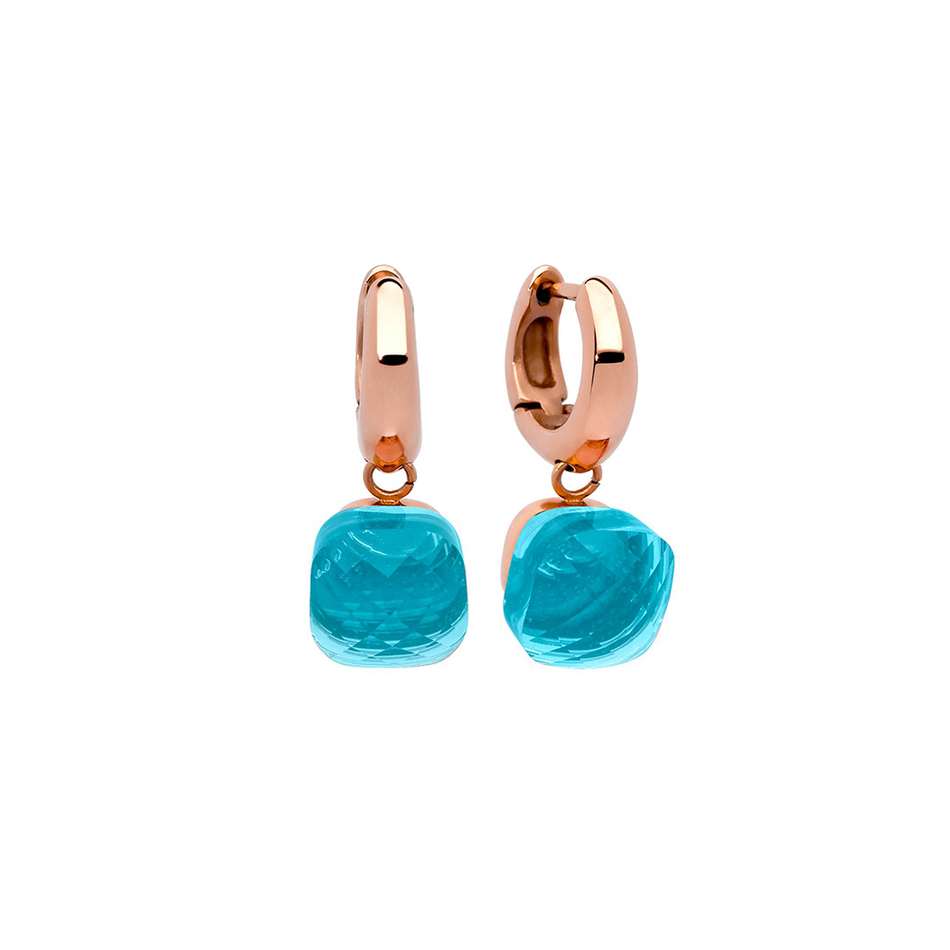 Серьги Qudo Firenze aqua 300017 BL/RG