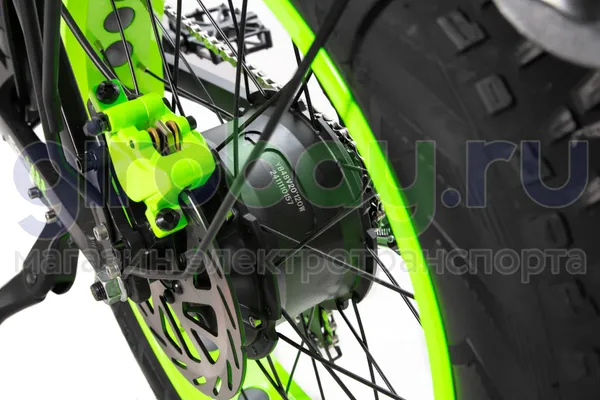Электровелосипед Syccyba F11 Pro Dual 48V/15Ah (полный привод) - Салатовый обод фото №13