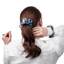 Комплект шелковых резинок для волос Mollen Лазоревый цветок темно-бирюзовый